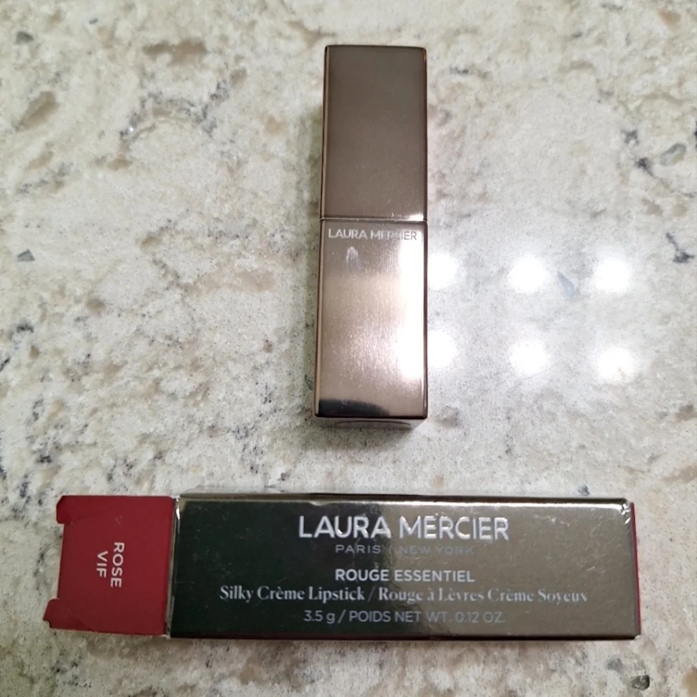 Laura Mercier Rouge VIF Essentiel Silky Berry Pink Crème Lipstick - NIB